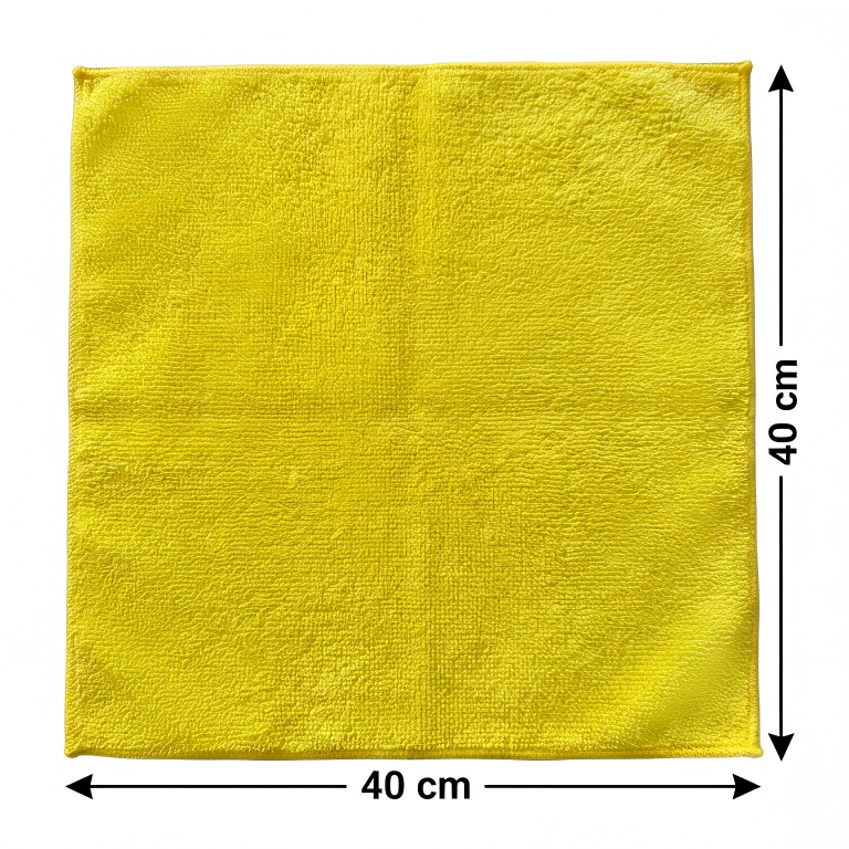 Kain Lap Microfiber Kuning (MFK40) 1 Karton – 200 Pak × 10 Pcs